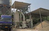 Work site of grinding plant