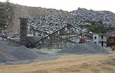 Work site of stone production line