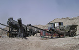 Work site of stone production line